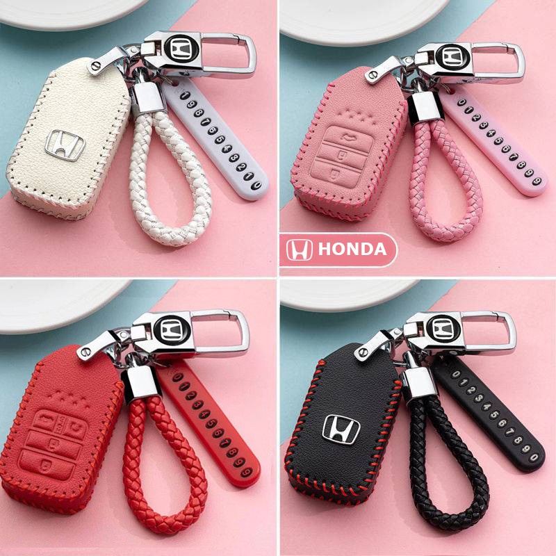 เคสกุญแจรีโมทรถยนต์ แบบหนัง สําหรับ Honda City HRV WRV Civic Accord CRV ...