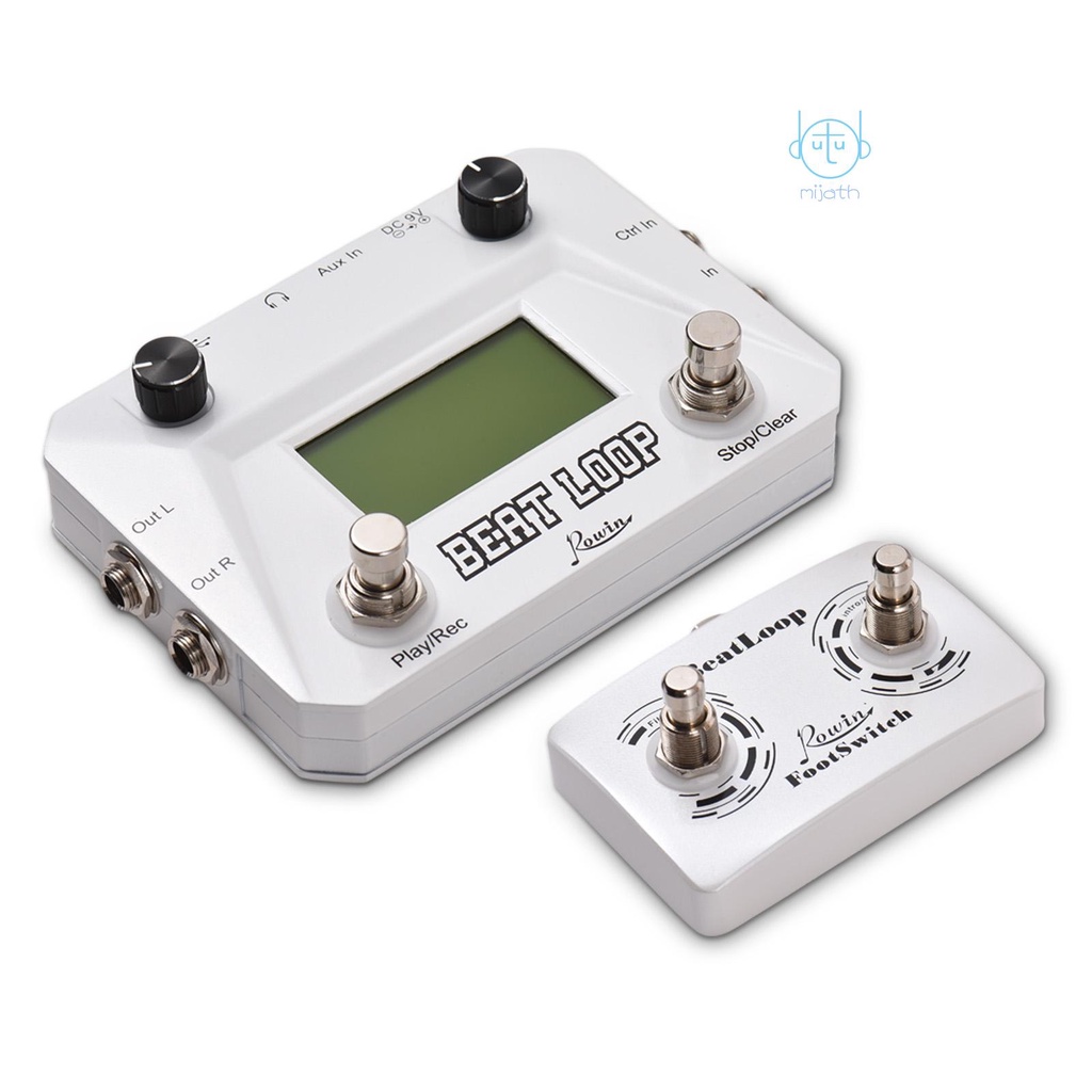 LCD Backlight Display Guitar Looper Pedal Loop 40 Drums Rhythms with