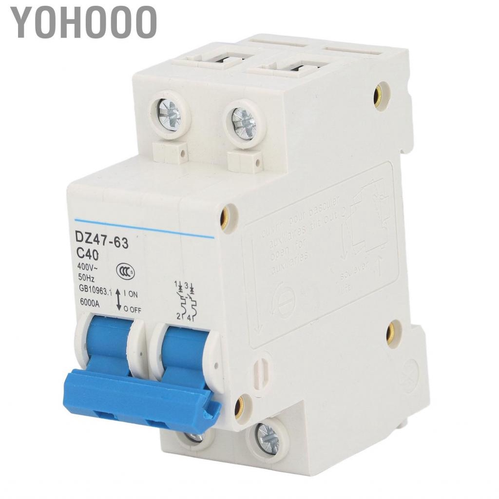 Yohooo Miniature Circuit Breaker C40 Rail 6000A 400V 40A Electrical ...