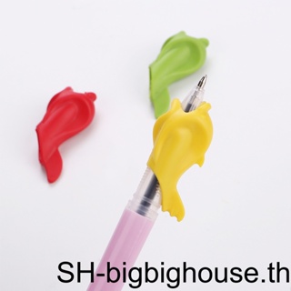 【Biho】ที่ใส่ดินสอ ซิลิโคน ปรับได้ สุ่มสี สําหรับเด็ก 10 ชิ้น