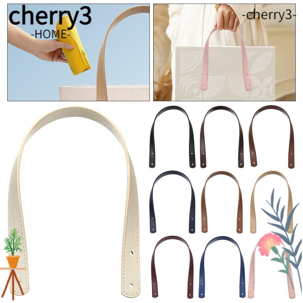 cherry3-สายกระเป๋าหนัง-pu-สีพื้น-ถอดออกได้-แบบเปลี่ยน-diy-สําหรับกระเป๋า-3-ชิ้น