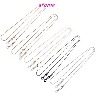Aroma สายโซ่คล้องคอ โลหะ สีเงิน กันหาย หรูหรา สําหรับผู้หญิง และผู้หญิง