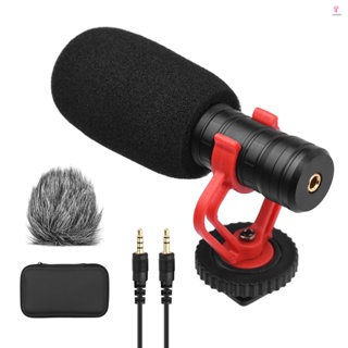 Andoer Cardioid Condenser Mic with 3.5mm Port for Video Recording and Interviews