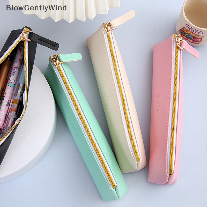 blowgentlywind-กระเป๋าดินสอ-หนัง-pu-ขนาดเล็ก-น่ารัก-เครื่องเขียน-สําหรับนักเรียนหญิง-bgw