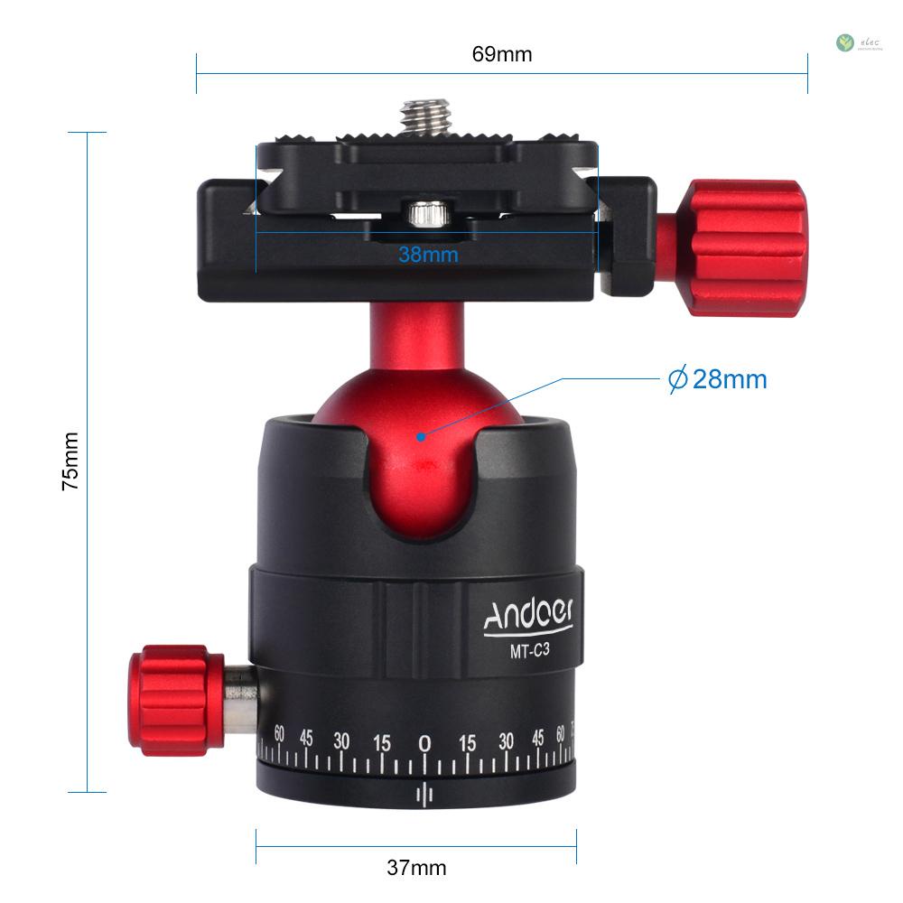 พร้อมส่ง-andoer-mt-c3-อะแดปเตอร์ขาตั้งกล้องพาโนรามา-หัวบอล-ขนาดกะทัดรัด-360-แผ่นปลดเร็ว-อลูมิเนียมอัลลอย-หมุนได้