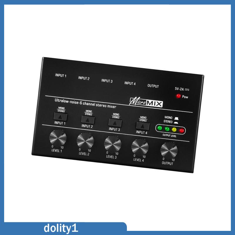 dolity1-เครื่องผสมเสียง-คอนโซลควบคุมระดับเสียง-เสียงรบกวนต่ํา-4-ช่อง-สําหรับไลฟ์สด-และสตูดิโอ