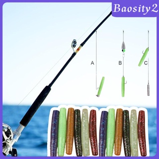 [Baosity2] ชุดเหยื่อตกปลา รูปหนอน ปลาแซลมอน แพนฟิช แบบพกพา 12 ชิ้น