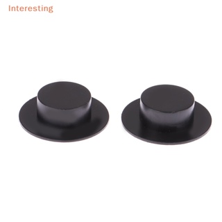 [Interesting] หมวกพลาสติก ขนาดเล็ก 3.7 ซม. สีดํา สําหรับตกแต่งบ้านตุ๊กตา 10 ชิ้น