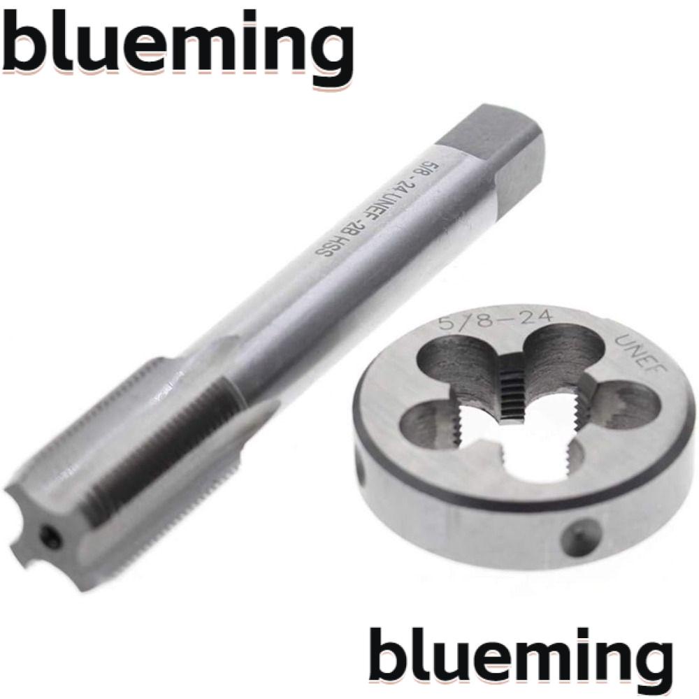 blueming2-ชุดดอกต๊าปเกลียว-unef-สีเงิน-ทนทาน-hss-สกรูเกลียว-5-8-นิ้ว-24