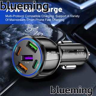 Blueming2 อะแดปเตอร์ที่ชาร์จ USB+2PD 3 พอร์ต 75w QC 3.0 เรืองแสง DC12-32V สําหรับสมาร์ทโฟน