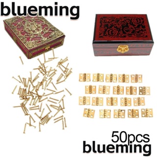 Blueming2 บานพับมุม ขนาดเล็ก สไตล์โบราณ สําหรับตู้เสื้อผ้า เครื่องประดับ 50 ชิ้น