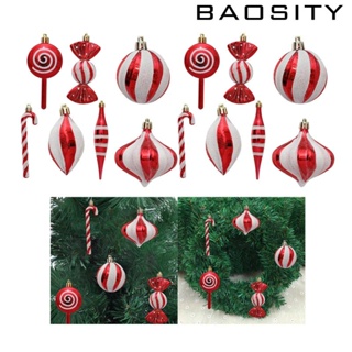 [Baosity] ลูกบอลแขวน พร็อพถ่ายรูป สําหรับตกแต่งบ้าน เทศกาลคริสต์มาส 14 ชิ้น