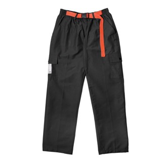 [นําเข้า] Apparel - Longpants - กางเกงคาร์โก้ สายรัด Panjang - สีดํา - ทุกขนาด - วินเทจ