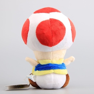 ใหม่ ตุ๊กตายัดนุ่น Super Mario Bros Mushroom Toad สีแดง ขนาด 7 นิ้ว 18 ซม. RM2F ของเล่นสําหรับเด็ก
