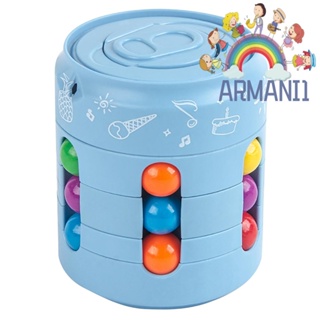 [armani1.th] เกมลูกบาศก์บีน หมุนได้ สีฟ้า ของเล่นบรรเทาความเครียด สําหรับเด็ก