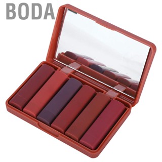 Boda 6 Colors Set Mattee Lipstick Long lasting Natural Rose Fragrance Lip Cosmetic