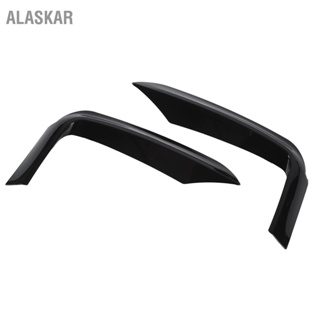 ALASKAR 2 ชิ้นกันชนหน้า Splitters Flaps สีดำเงาหมอกโคมไฟ Fin Lip Air สปอยเลอร์สำหรับ 4 Series F32 F33 f36 M-Sport 2014 ถึง 2020