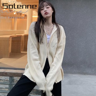 Solenne เสื้อคลุม เสื้อกันหนาว ชิค นุ่มนวล คลาสสิค ทันสมัย WMY23903NC37Z230912