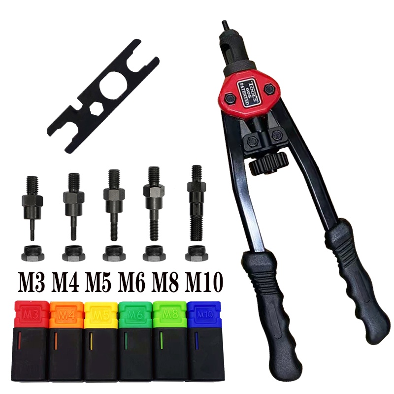 New Rivet Nut +Hand Threaded Rivet Nuts Gun M3 M4 M5 M6 M8 M10 M12 ...