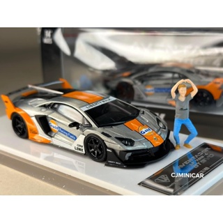 LB Silhouette Aventador Gulf + Figure Limited 199 Scale 1:64 ยี่ห้อ Star Model