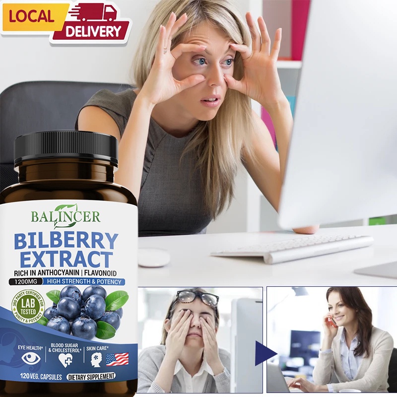 Bilberry extract supports eye health, improves and protects vision, and helps enhance memory and