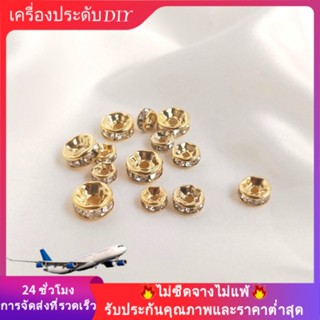 💖เครื่องประดับ DIY💖14K ทองอ่อน18Kสีทอง, แหวนเพชร, ลูกปัดฝัง, เพทาย, สร้อยข้อมือที่ทำด้วยมือ DIY เครื่องประดับ【วงกลม / แหวน】