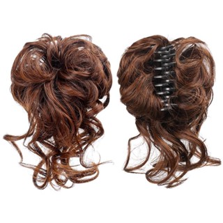 Wig ring fashion lazy clip bun flowers messy hair bud clip ball head fluffy long beard high-temperature silk wig