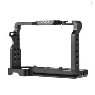 Andoer Camera Cage Aluminum Alloy Video Cage - Mount Multiple Accessories on  A7C Camera