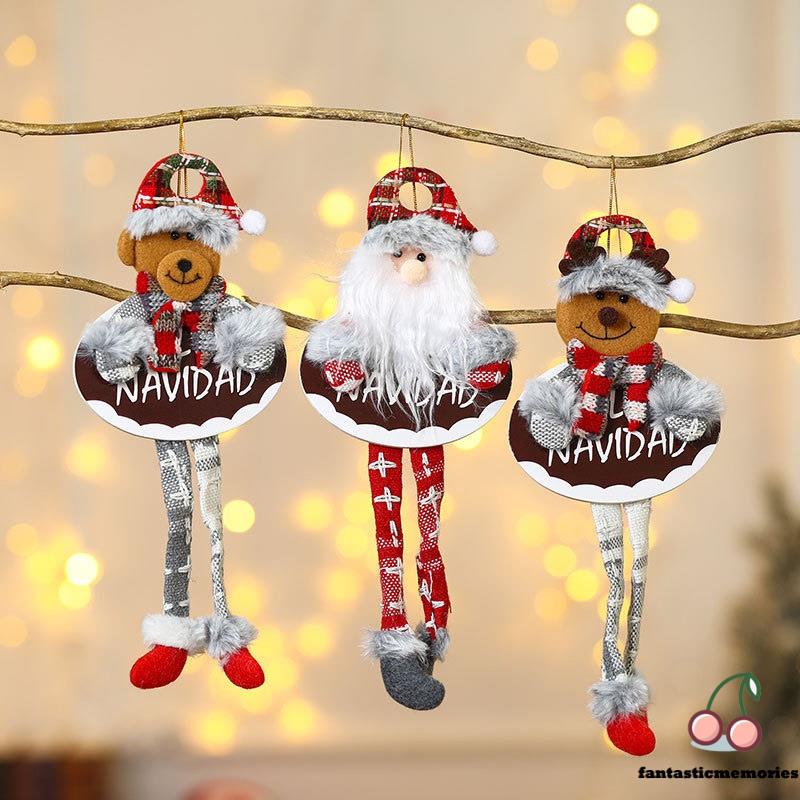 เครื่องประดับคริสต์มาส-จี้ตุ๊กตาหมี-ซานตาคลอส-สโนว์แมน-กวาง-diy