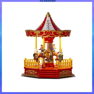 [Flameer2] กล่องดนตรีม้าหมุน ทรงกลม สําหรับตกแต่งห้องนอน สํานักงาน