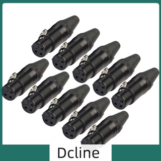 [Dcline.th] อะแดปเตอร์ปลั๊กเชื่อมต่อไมโครโฟน XLR 3Pin ตัวเมีย DIY 10 ชิ้น