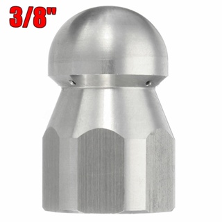 Adjustable Cleaning Stainless Steel Threaded Garden Tool Jet Drain Sewer Rotary Nozzle