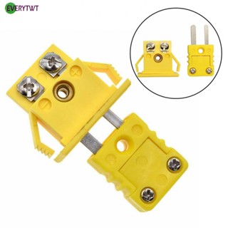 ⭐NEW ⭐Panel Mount K Type Thermocouple Miniature Socket Plug Connector Yellow