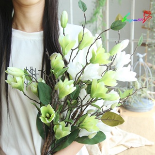 【AG】ดอกแมกโนเลียปลอม 9 ดอก สวยหรู ไม่ต้องรดน้ํา สําหรับตกแต่งโรงแรม