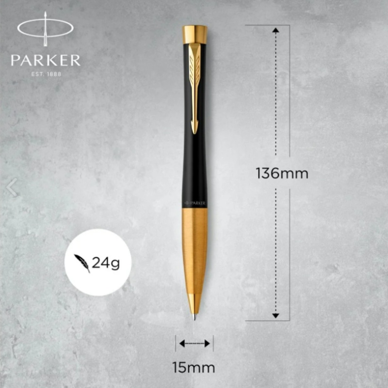 parker-ปากกาลูกลื่น-รุ่น-urban-twist-0-7-มม-สีดำแหนบทอง