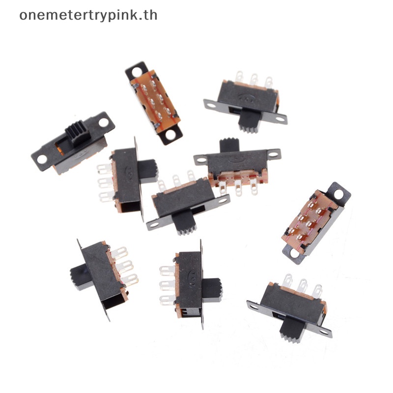 Onepink แผงสวิตช์สไลด์แนวตั้ง 2 ตําแหน่ง DPDT 2P2T 6 Pin 0.5A 50V DC 10 ...