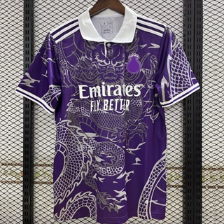 เสื้อกีฬาแขนสั้น ลายทีมชาติฟุตบอล A.t.a Purple Royal Malone ชุดเยือน สีม่วง สําหรับผู้ใหญ่