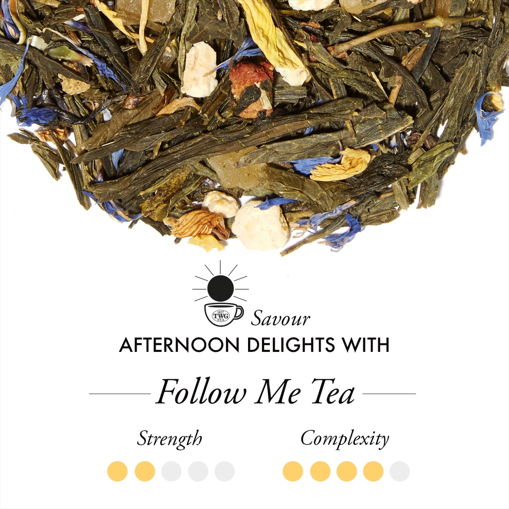 TWG Tea | Follow Me Tea, Green Tea Blend in 15 Hand Sewn Cotton Tea ...