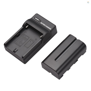 {Fsth} NP-F550/ NP-F570 Camera Battery and Charger Kit 1PC 7.2V 2600mAh Large Rechargeable Battery with USB Cable Replacement for  NP-F550 F570 F750 F770 F960 F970