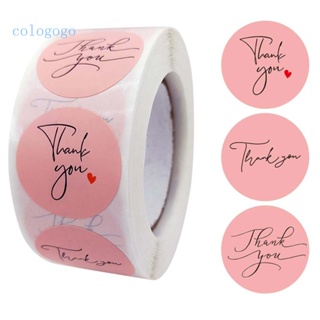 Colo สติกเกอร์ ลาย Thank You 3 แบบ สําหรับติดบรรจุภัณฑ์ ปาร์ตี้ 500 ชิ้น