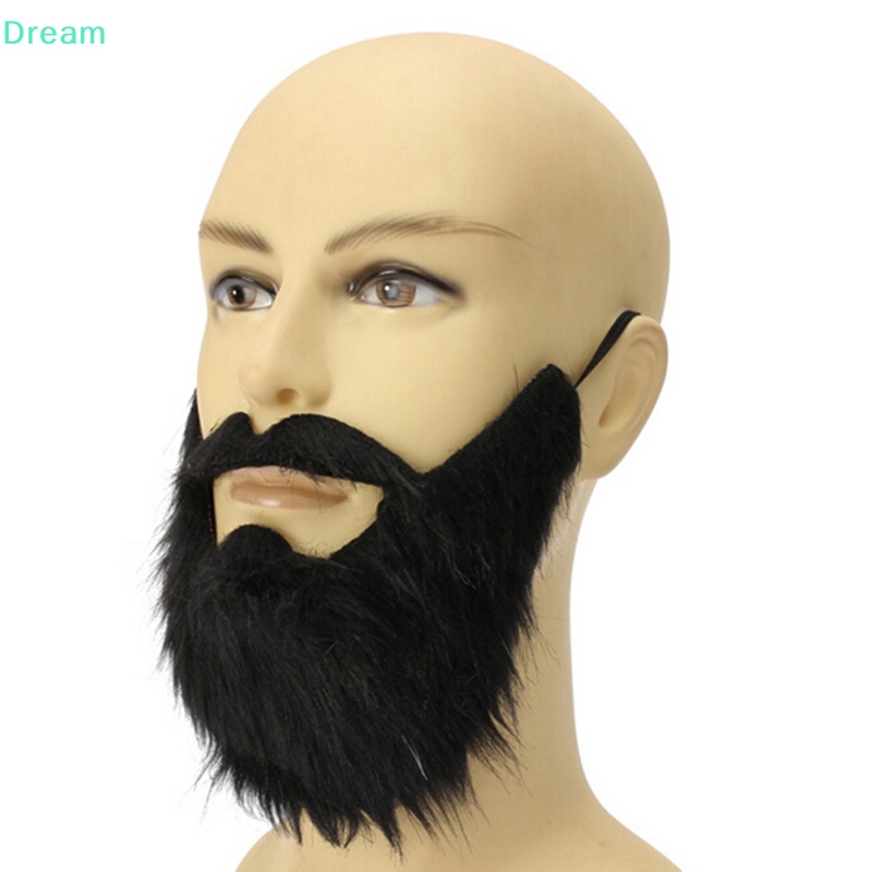 lt-dream-gt-เครื่องแต่งกายตลก-ผู้ชาย-ปาร์ตี้ฮาโลวีน-เครา-ผมปลอม-เกมหนวด-สีดํา-ลดราคา