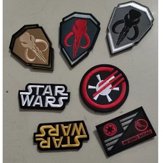 สายรัดแขน ปักลาย Mandalorian Star Wars Jedi Velcro สําหรับผู้ชาย และผู้หญิง