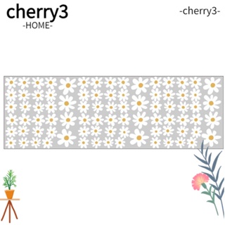 Cherry3 สติกเกอร์ไวนิล ลายดอกเดซี่ สีขาว ลอกออกได้ 30*90 ซม. สําหรับติดตกแต่งผนังห้องนอนเด็ก