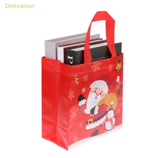 [Delication] ใหม่ ถุงของขวัญ ลายการ์ตูนซานต้า กวาง สโนว์แมน น่ารัก ไม่ทอ สําหรับตกแต่งปาร์ตี้คริสต์มาส ใหม่ล่าสุด