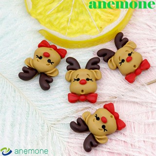 Anemone อุปกรณ์ตกแต่งเล็บเรซิ่น พลอยเทียม รูปซานตาคลอส 3D หลายขนาด สําหรับผู้หญิง