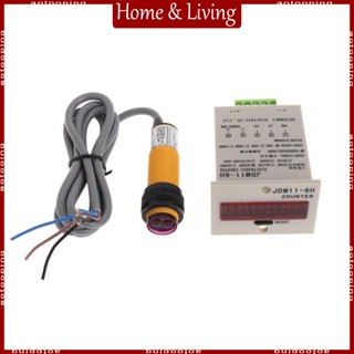 Aotoo เครื่องนับดิจิทัล LED อัตโนมัติ 0-999999 สวิตช์เซนเซอร์โฟโตอิเล็กทริก 6 หลัก สําหรับอุตสาหกรรม AC DC110-240