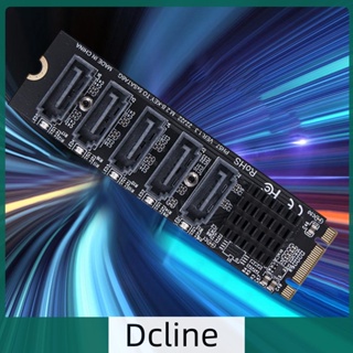 [Dcline.th] อะแดปเตอร์การ์ดขยาย M.2 MKEY PCI-E 5/6 พอร์ต NVME เป็น SATA 6Gpbs