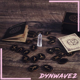 [Dynwave2] ชุดลูกพรุนไม้ ลายตัวอักษร 25 ชิ้น พร้อมหนังสือไกด์ สําหรับแม่มด