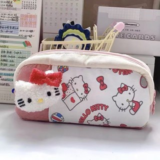 SANRIO กระเป๋าดินสอ เครื่องเขียน ลาย Hello Kitty น่ารัก สําหรับเด็กนักเรียน