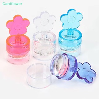 &lt;Cardflower&gt; แผ่นแสตมป์ตรายางซิลิโคน พร้อมฝาปิด สําหรับตกแต่งเล็บ Diy 1 ชิ้น